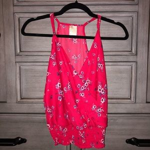 Cross body tank blouse